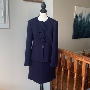 Anne Klein 2 piece suit from the classic collection in a deep purple colour